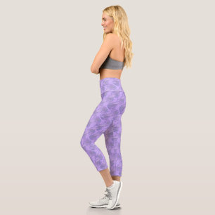 Leggings Capri Legging Capri à motif Tigre Violet