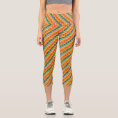 Leggings Capri legging capri à rayures en zigzag (Recto)