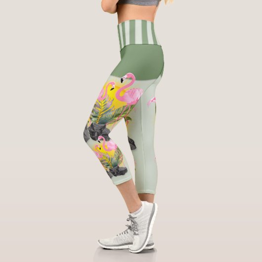 Leggings Capri Legging Capri Flamants Roses (Gauche)