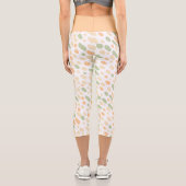 Leggings Capri Legging Capri Peach & Green Organic Pattern (Verso)