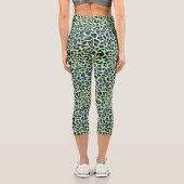 Leggings Capri legging capri vert noir imprimé léopard (Verso)
