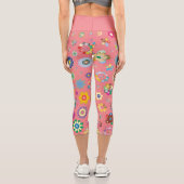 Leggings Capri Legging court multi fleurs (Verso)