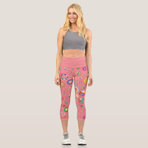 Leggings Capri Legging court multi fleurs