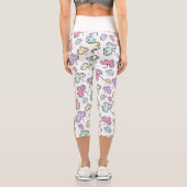 Leggings Capri Legging élégant - Motif Fleur (Verso)