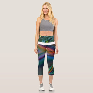 Leggings Capri Legging haut Abstract Digital Network Imprimé