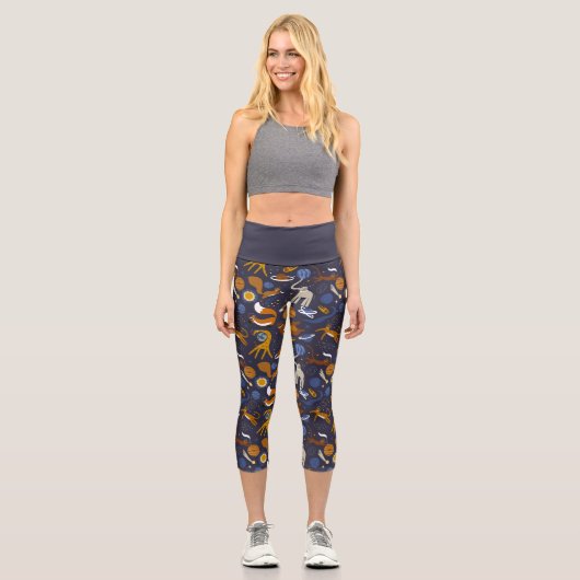 Leggings Capri Leggins Capri yoga Animals Outer Space (Recto)