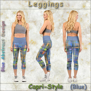 Leggings Capri LÉGUMES DE STYLE CAPRI - Design abstrait bleu