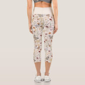 Leggings Capri Légumineuses d'aquarelle florale (Verso)