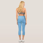 Leggings Capri Légumineuses en daim bleu (sosie) (Verso)