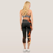 Leggings Capri légumineuses en feu (Verso)