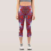 Leggings Capri Légumineuses rouges et pourpres capri (Recto)