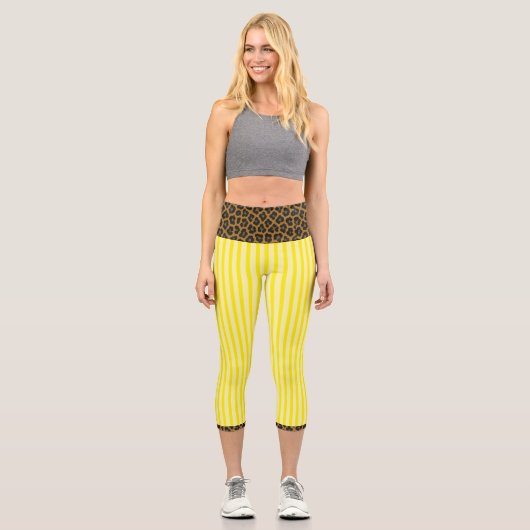 LEGGINGS CAPRI "LEMONADE WILDCAT" HAUT-DOS (Recto)