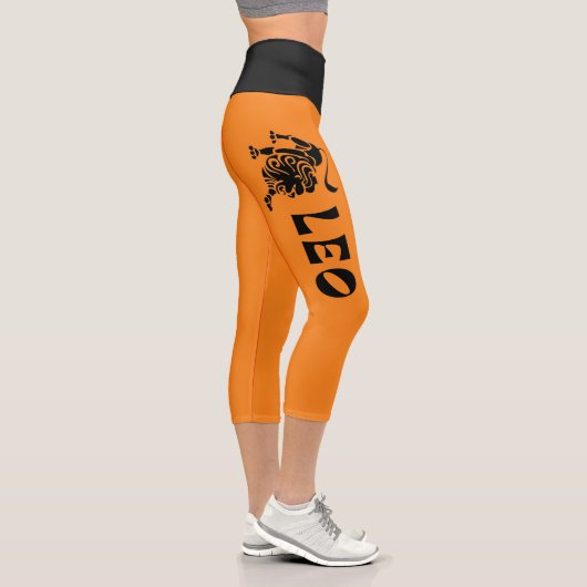 LEGGINGS CAPRI LEO LE LION GRAPHIQUE ZODIAC YOGA PANTS (Droite)
