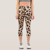 Leggings Capri Leopard Design Motif : Wild Elegance. (Recto)