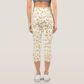 Leggings Capri Leopard d'or, Parties scintillant d'or, Empreinte  (Verso)