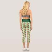 Leggings Capri Léopard jaune Gecko Vert (Verso)