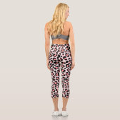 Leggings Capri Léopard Orange Noir Beige (Verso)