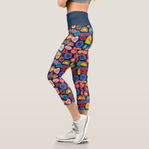 Leggings Capri L'équipe du suicide   Harley Quinn Motif d'insign