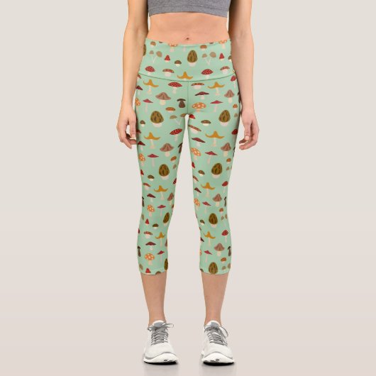 Leggings Capri Les champignons d'automne Capris (Recto)