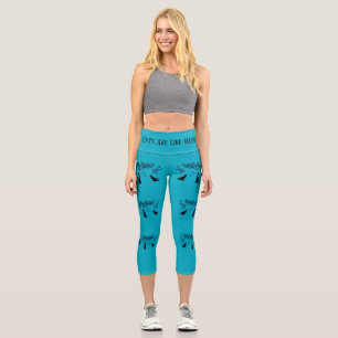 Leggings Capri Les chats sont comme la musique : Portées de musiq