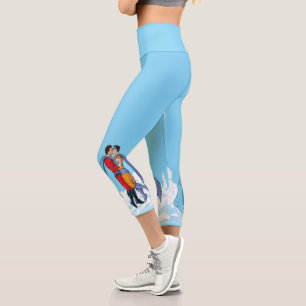 Leggings Capri Les deux super-héros de Slipperyjoe s'embrassent f