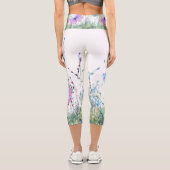 Leggings Capri Les papillons Capri de printemps volent dans la na (Verso)