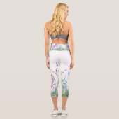 Leggings Capri Les papillons Capri de printemps volent dans la na (Verso)