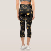Leggings Capri Les Patters de Seamless avec Golden Keys (Verso)