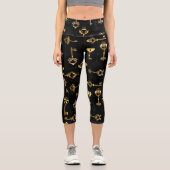 Leggings Capri Les Patters de Seamless avec Golden Keys (Recto)