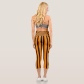 Leggings Capri Les Rayures d'Halloween (Verso)