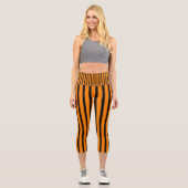 Leggings Capri Les Rayures d'Halloween (Recto)