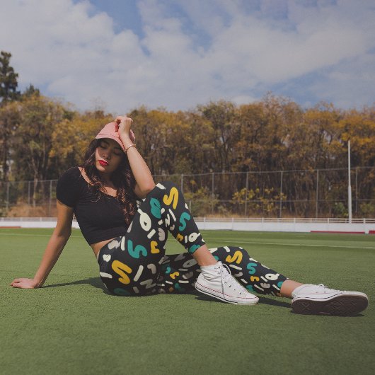 Leggings Capri Lettres amusantes