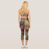 Leggings Capri Lever du soleil sur la peinture du désert dans les (Verso)