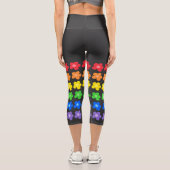 Leggings Capri LGBT Rainbow Flowers Gay pride Liberté et égalité (Verso)