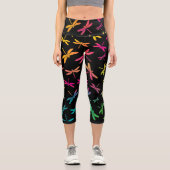 Leggings Capri libellule colorée (Recto)