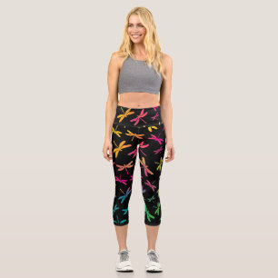 Leggings Capri libellule colorée