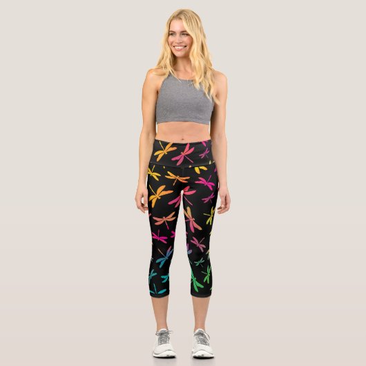 Leggings Capri libellule colorée (Recto)