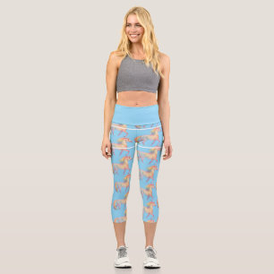 Leggings Capri Licorne Arc-en-Ciel Magique Personnalisée