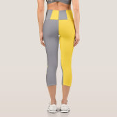 Leggings Capri Light Yellow and Soft Gray Customize (Verso)