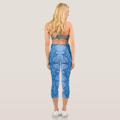 Leggings Capri ligne sauvage bleue Capris haut taille (Verso)