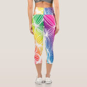 Leggings Capri Lignes arc-en-ciel courbes (Verso)