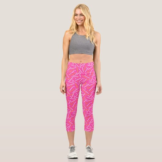 Leggings Capri Lignes Motif 1 (Recto)