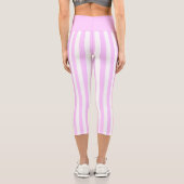 Leggings Capri Lilac Bande verticale Haut taille Capris (Verso)