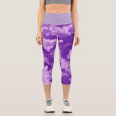 Leggings Capri Lilac camo pattern  (Recto)