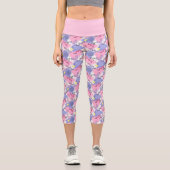 Leggings Capri Lilac rose actif des années 80 Memphis (Recto)