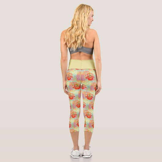 Leggings Capri Lime jaune et orange Iris Capris (Verso)