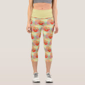 Leggings Capri Lime jaune et orange Iris Capris (Recto)