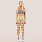 Leggings Capri Lime jaune et orange Iris Capris (Recto)