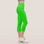 Leggings Capri Lime Vert Solide Couleur Plaine<br><div class="desc">Couleur uni vert néon clair. Le vert citron est une alternative pour le néon qui est une couleur plus commune. Vibrant,  lumineux,  séduisant,  remarquable/ couleur marquée. Hex no : 17DC09</div>