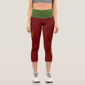 Leggings Capri Lion Avec Couronne - Style Or 2 (Recto)